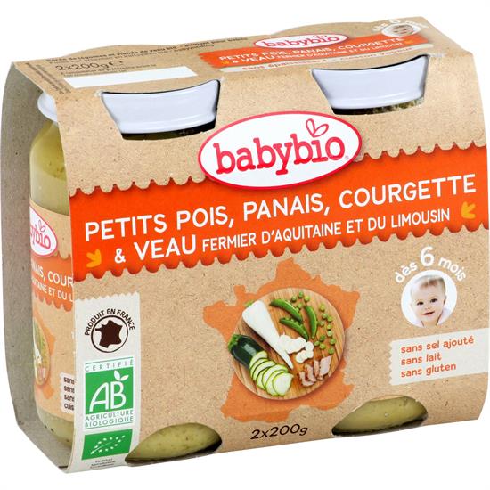 2x200g Bio P Pois Pan Courg Ve