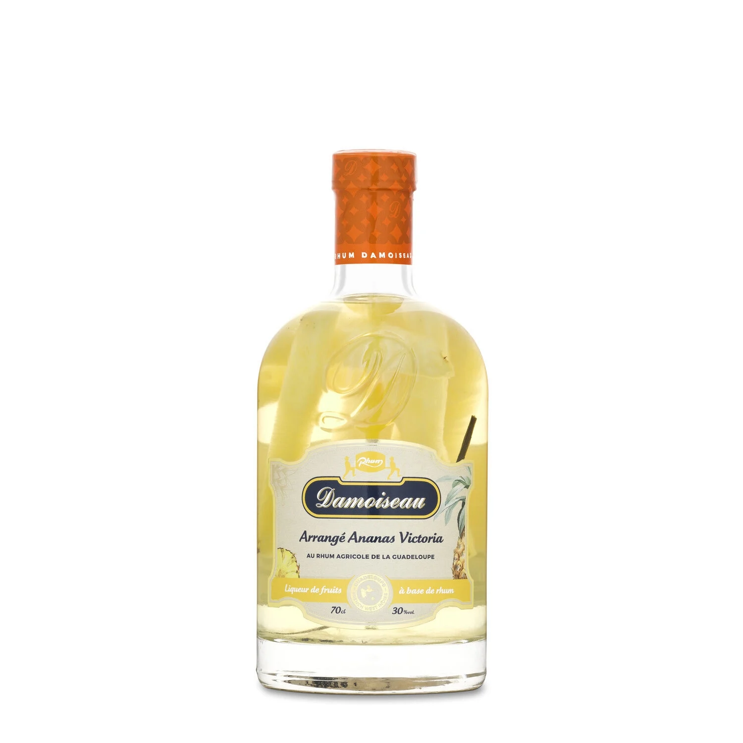 Rum with pineapple and vanilla arrangements, 30°, 70cl bottle, DAMOISEAU