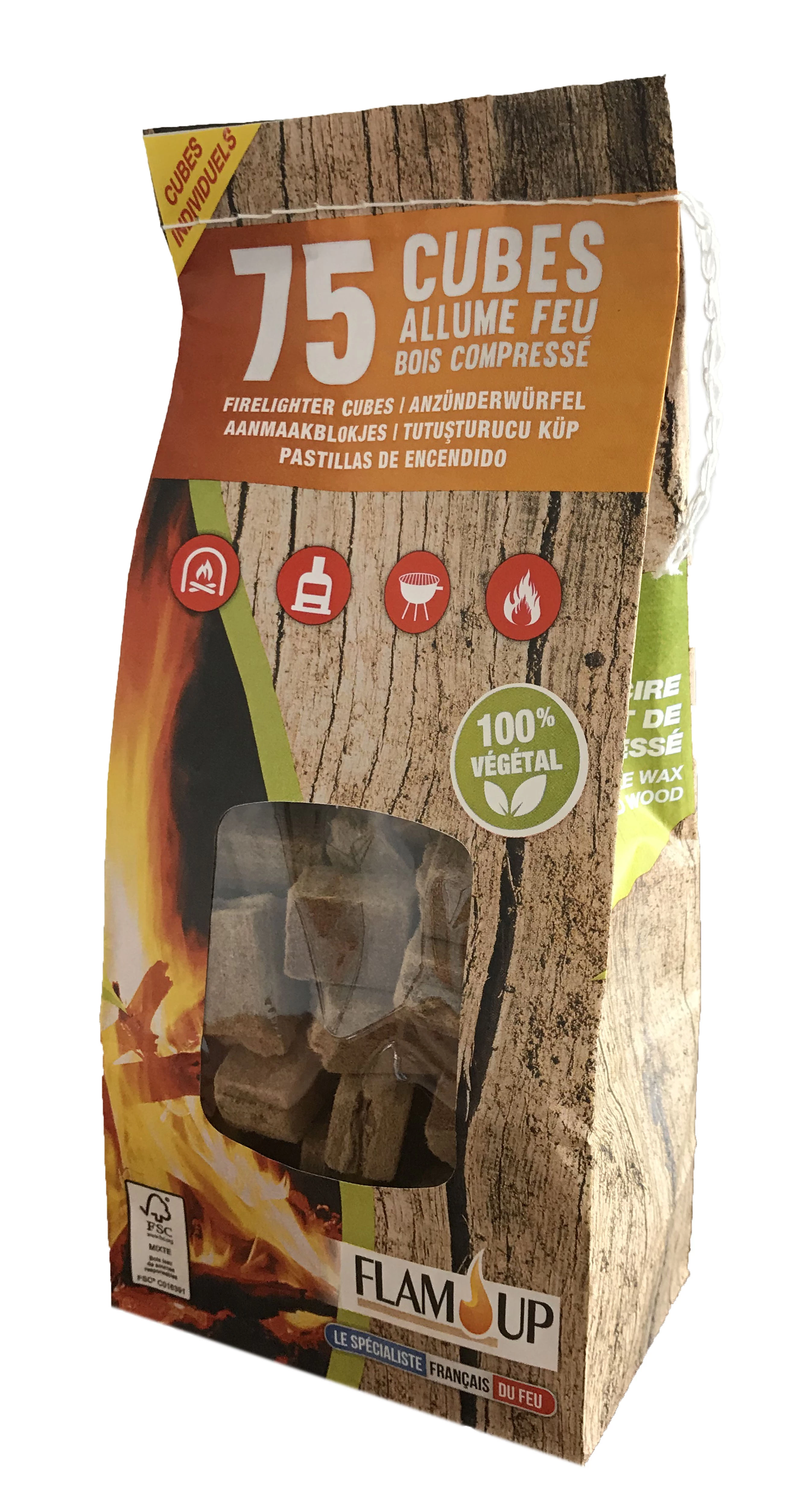 Flam'up Fire Starter Wood 100 Natural