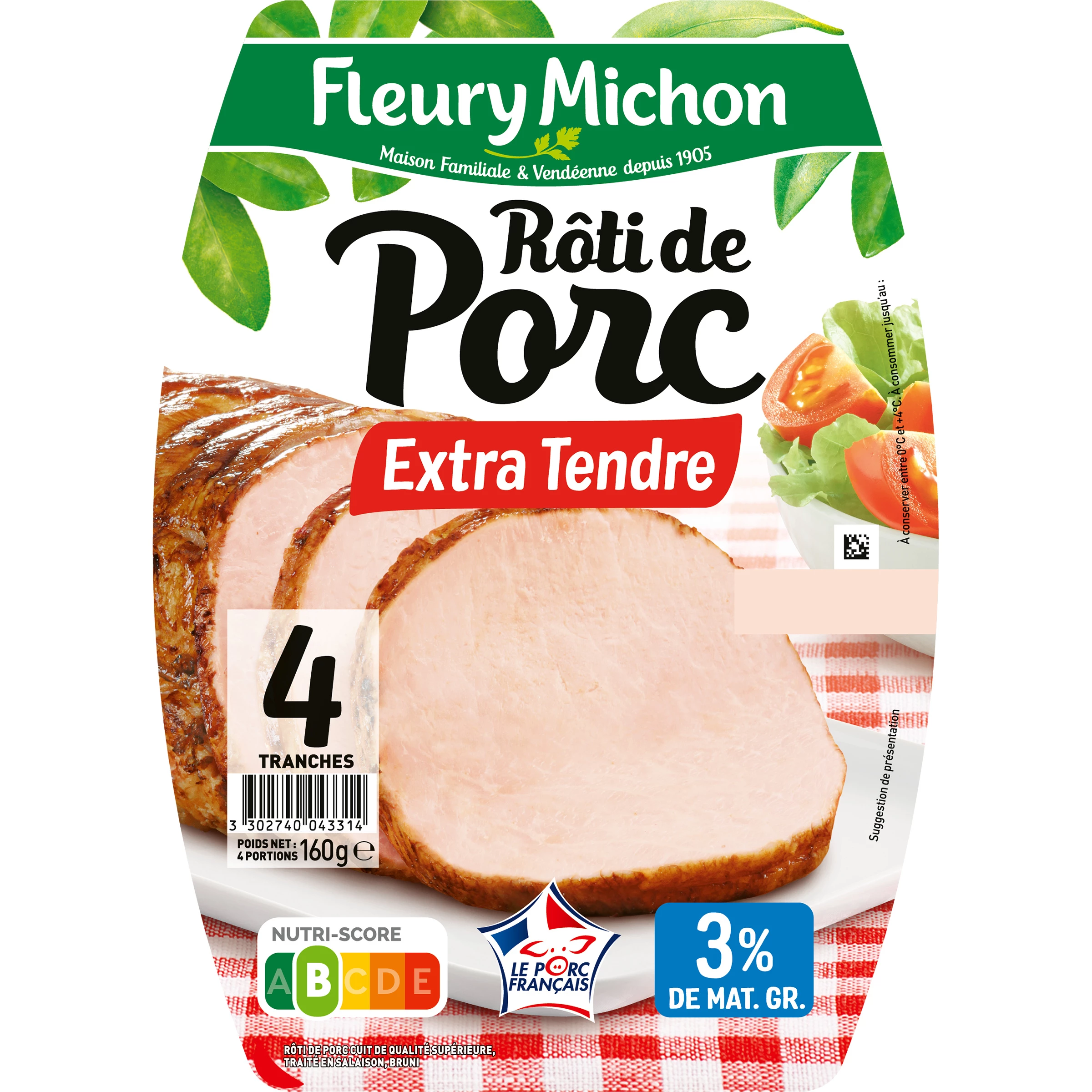 Cerdo Asado, 4 Rebanadas - FLEURY MICHON