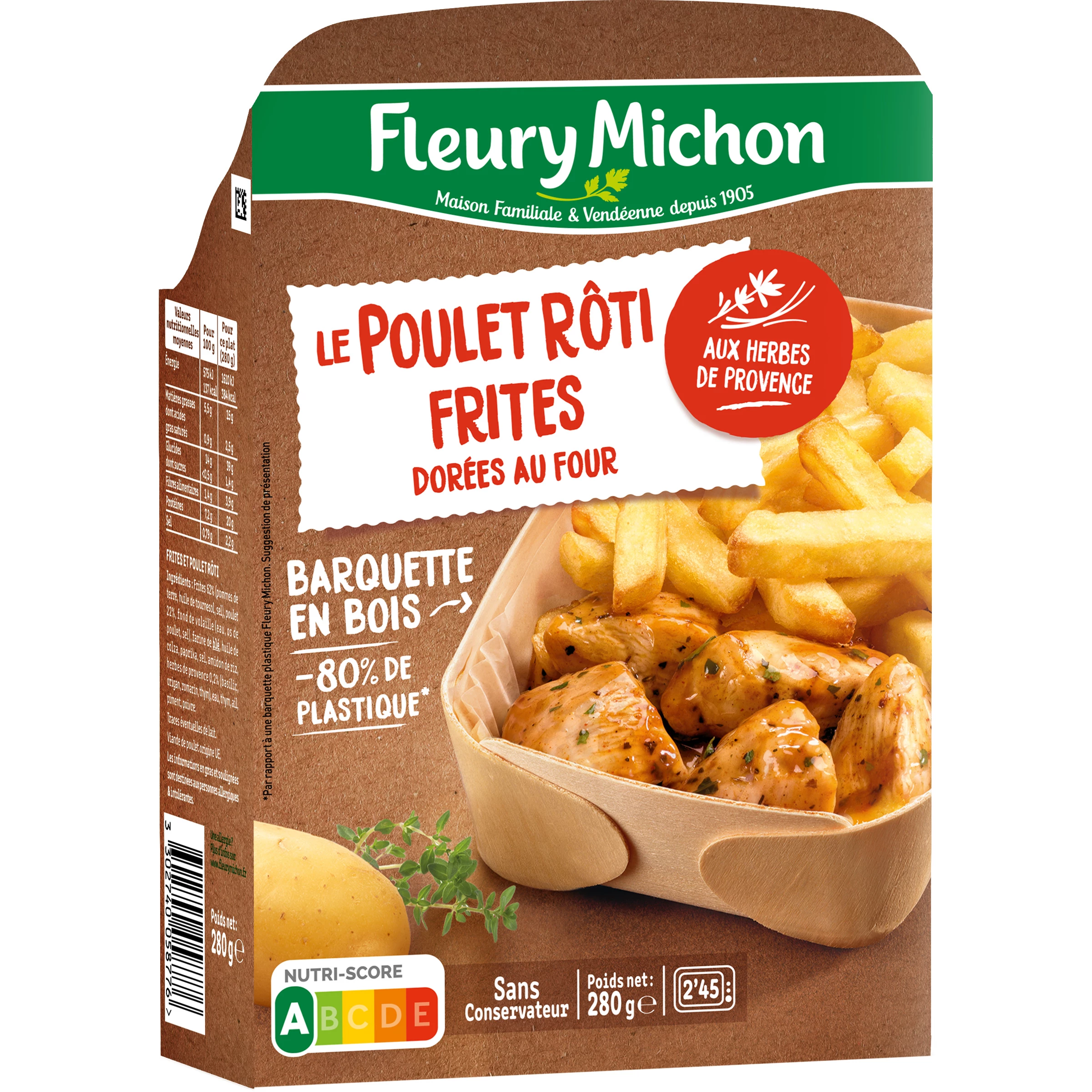 Poulet Roti Frite Four 280g