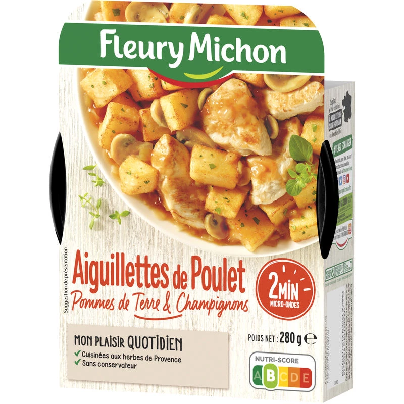 Tiras de frango com batatas e cogumelos - FLEURY MICHON