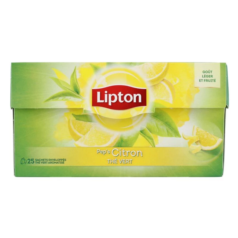 Thé vert au citron x25 33g - LIPTON