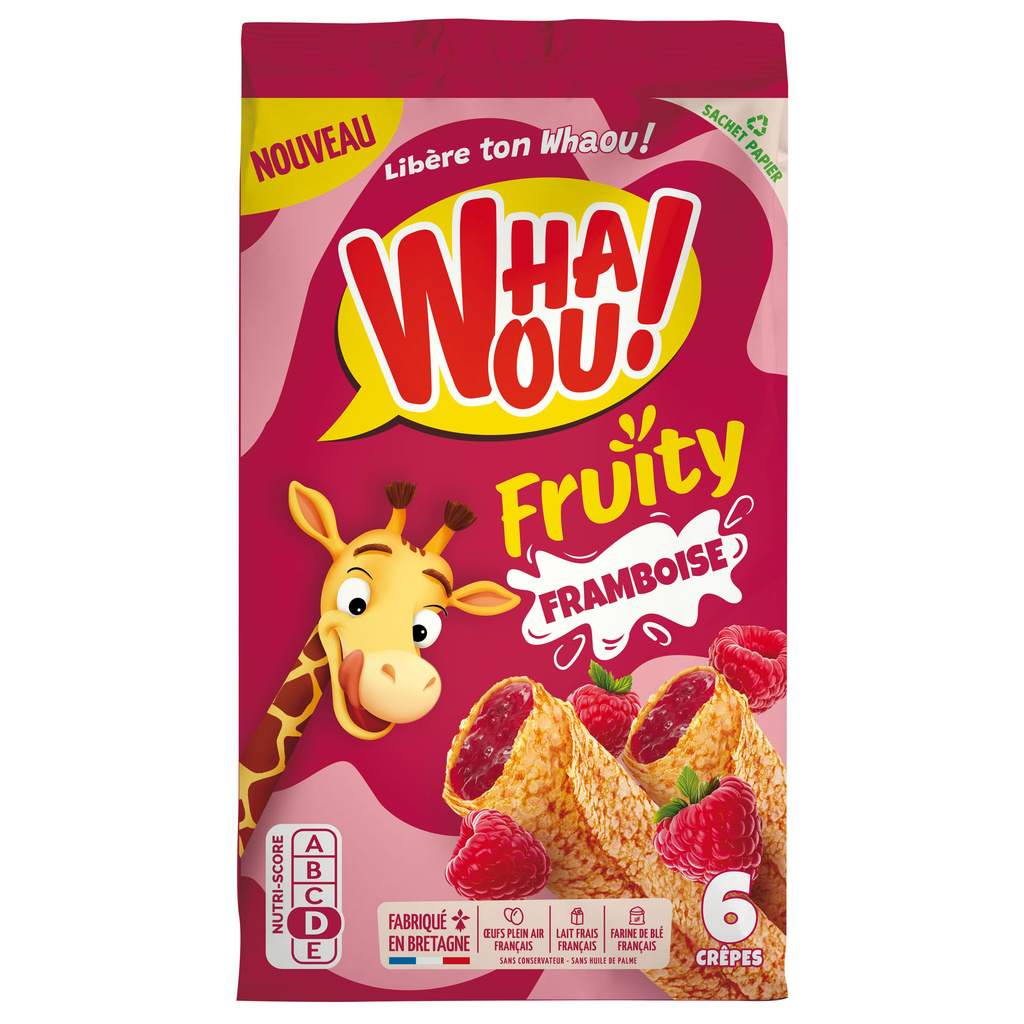 Whaou! Crêpes Framboise Fruitées X6 - 180g