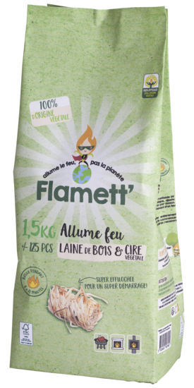 Allume Feu Laine De Bois 1 5kg