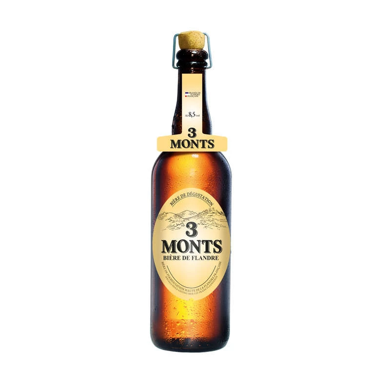 Пиво Светлое Дегустационное, 8.5°, 75cl - 3 MONTS