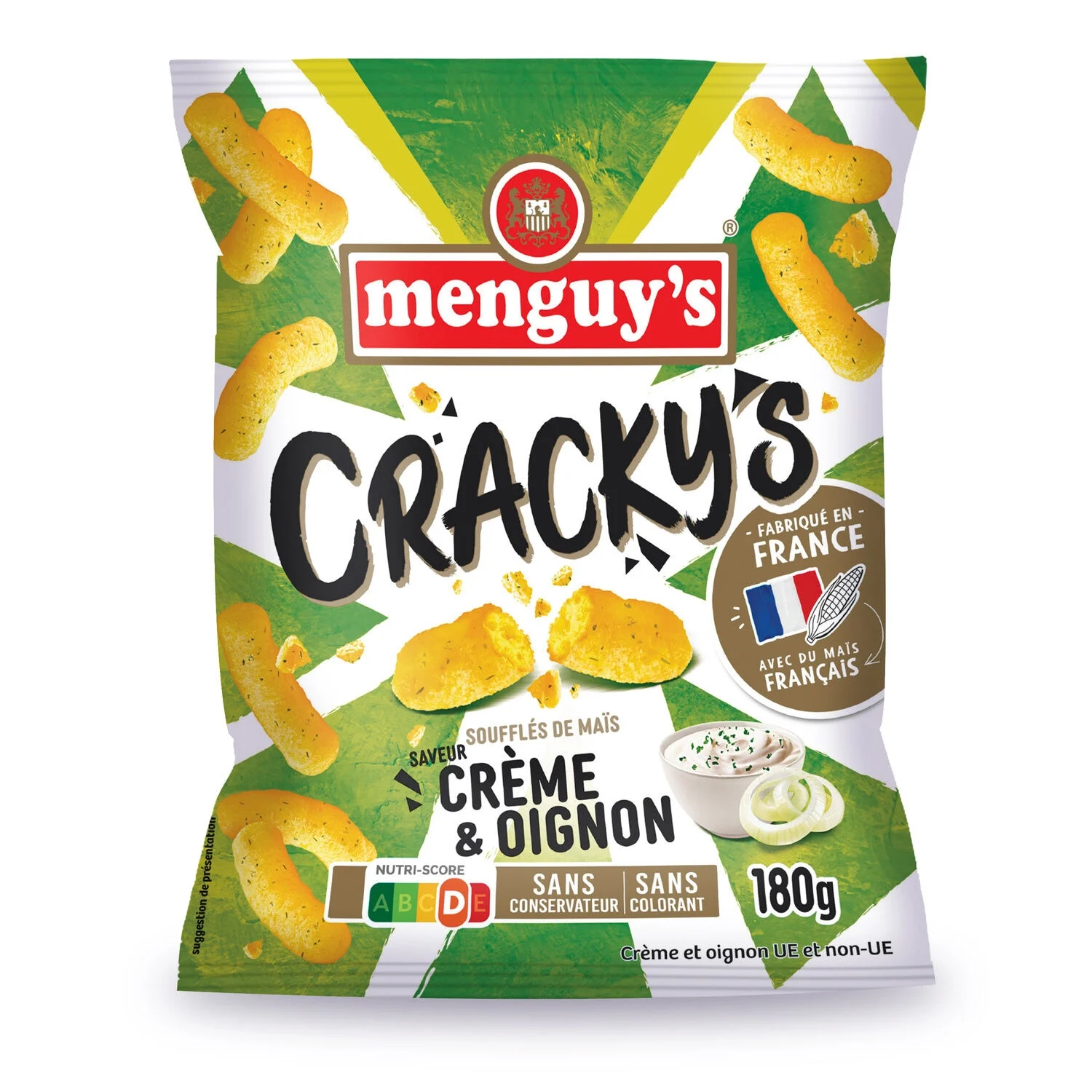 Cracky's aperitif cookies blown with but 180g onion cream - Menguy's