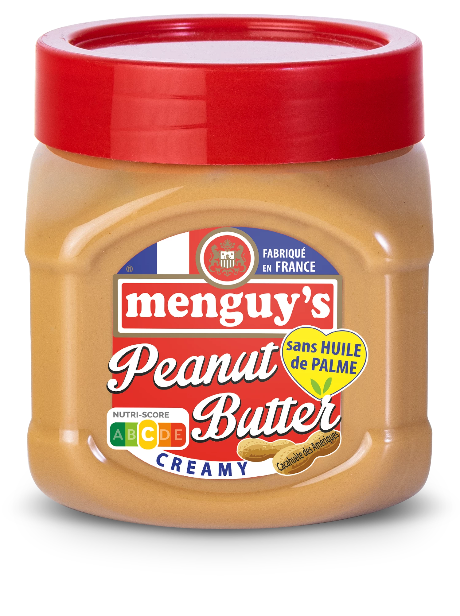 Beurre de Cacahuètes Creamy Sans Huile de Palme, 454g - MENGUY'S