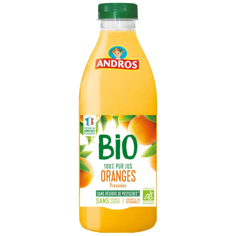Jus d'Orange Bio, 75cl - ANDROS