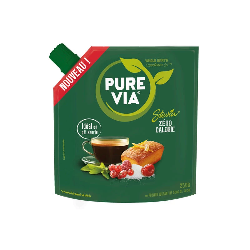 Adoçante em pó Stevia 250g - PURE VIA