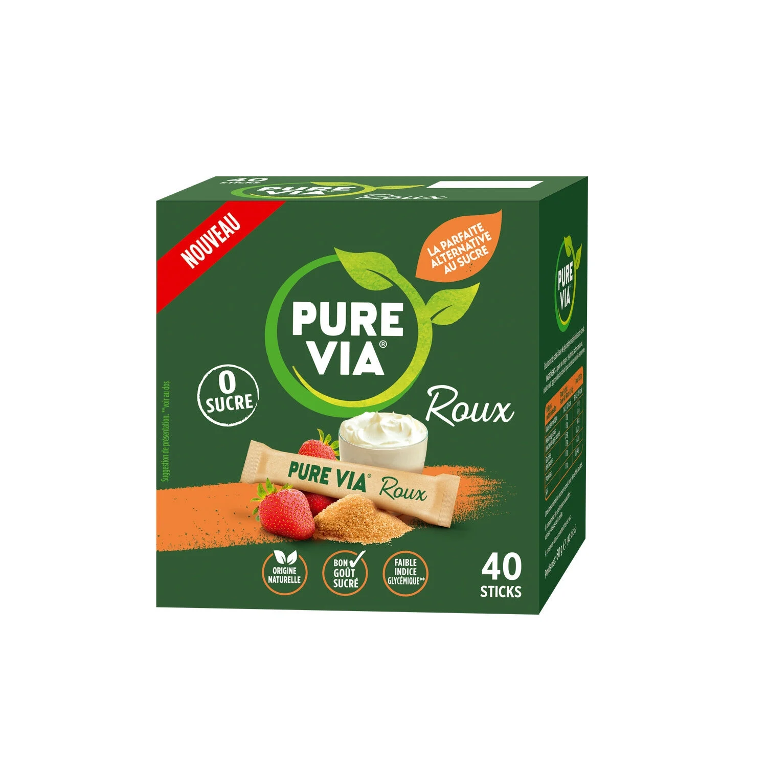 Bte 40 Sticks Roux Pur Via 60g