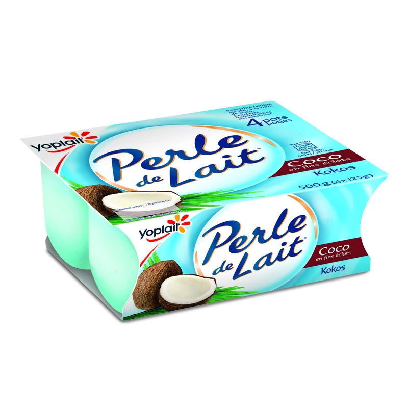 Yaourt Perle De Lait saveur Coco 4x125g - YOPLAIT