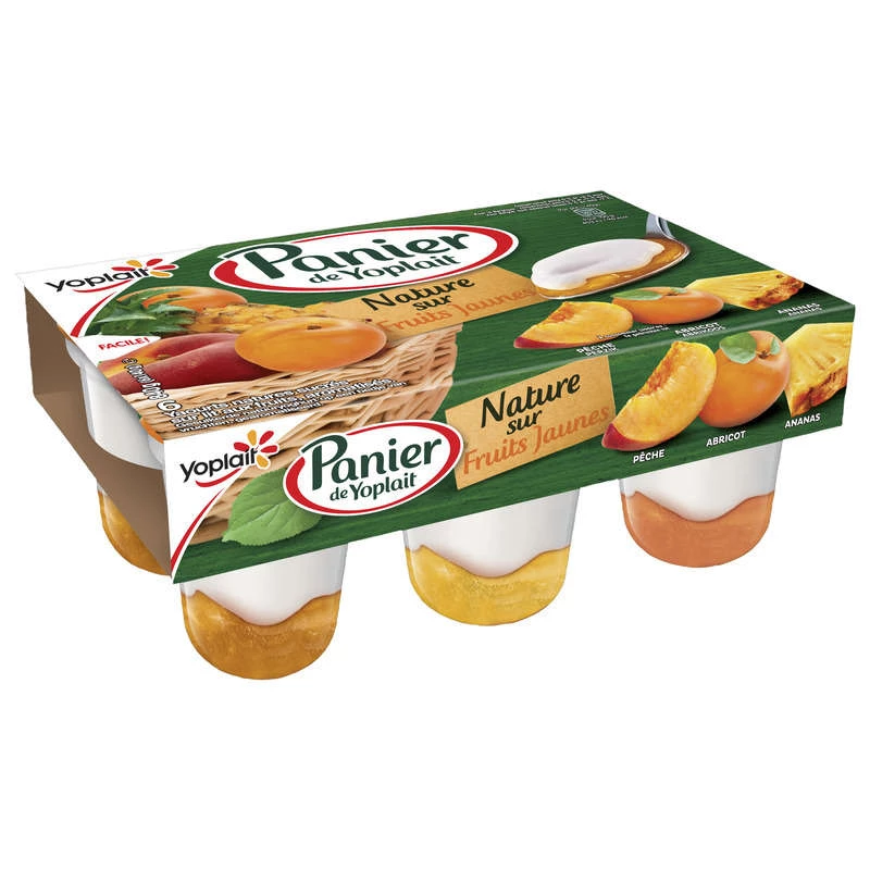 Basket Nat. Yellow Fruits 6x14