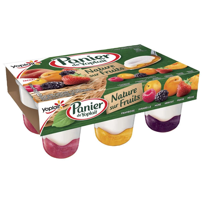 Natural Yogurt on Mixed Fruit Bed 6x140g - Yoplait