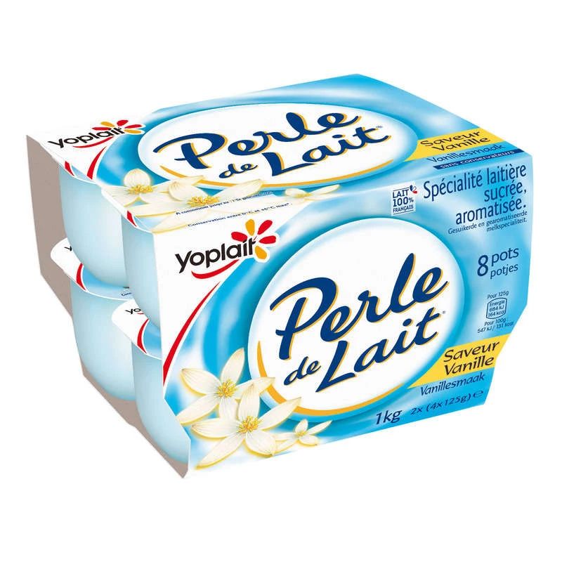 Perle De Lait Vanille 125g X 8 - Yoplait