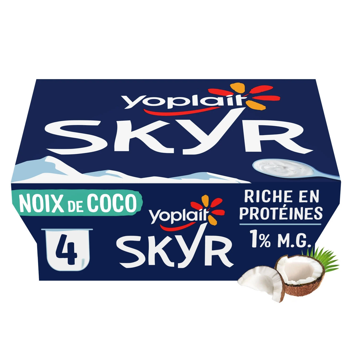 Coconut protein yogurt 1% mg Skyr 4x100g - Yoplait