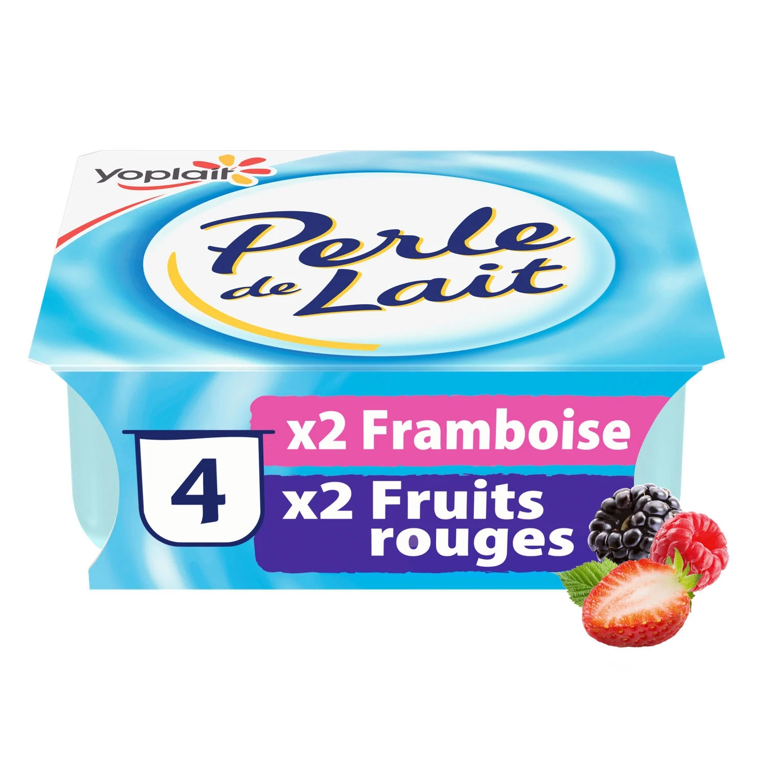 Iogurte Mexido Framboesa Frutas Vermelhas Pérola de Leite 4x125g - Yoplait
