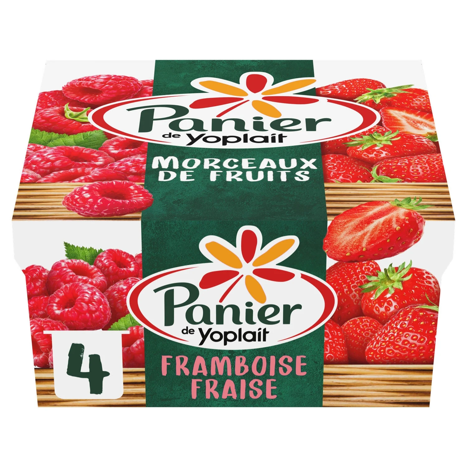Cestino di fragole e lamponi 125gx4