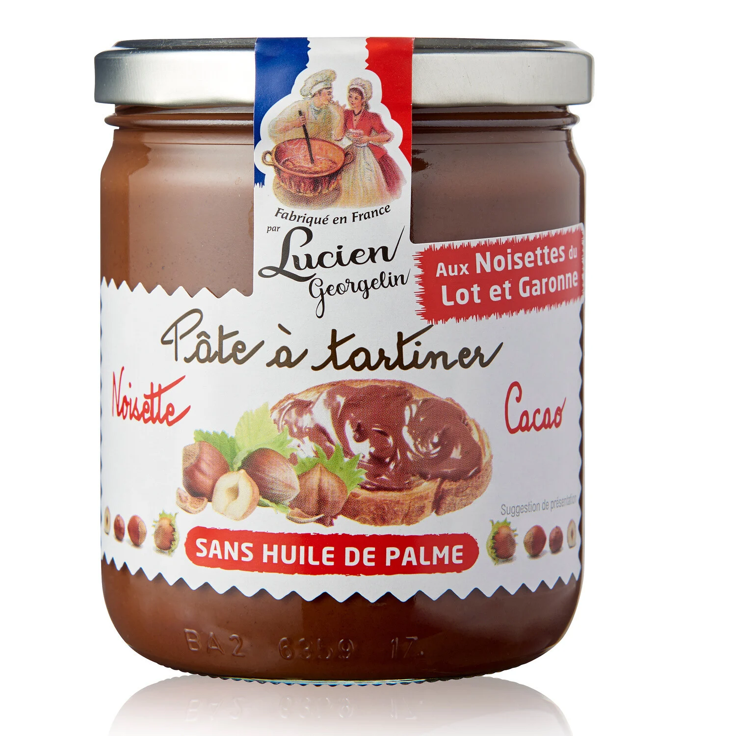 Ореховая паста из Lot et Garonne и какао
Без пальмового масла 400г - LUCIEN GEORGELIN