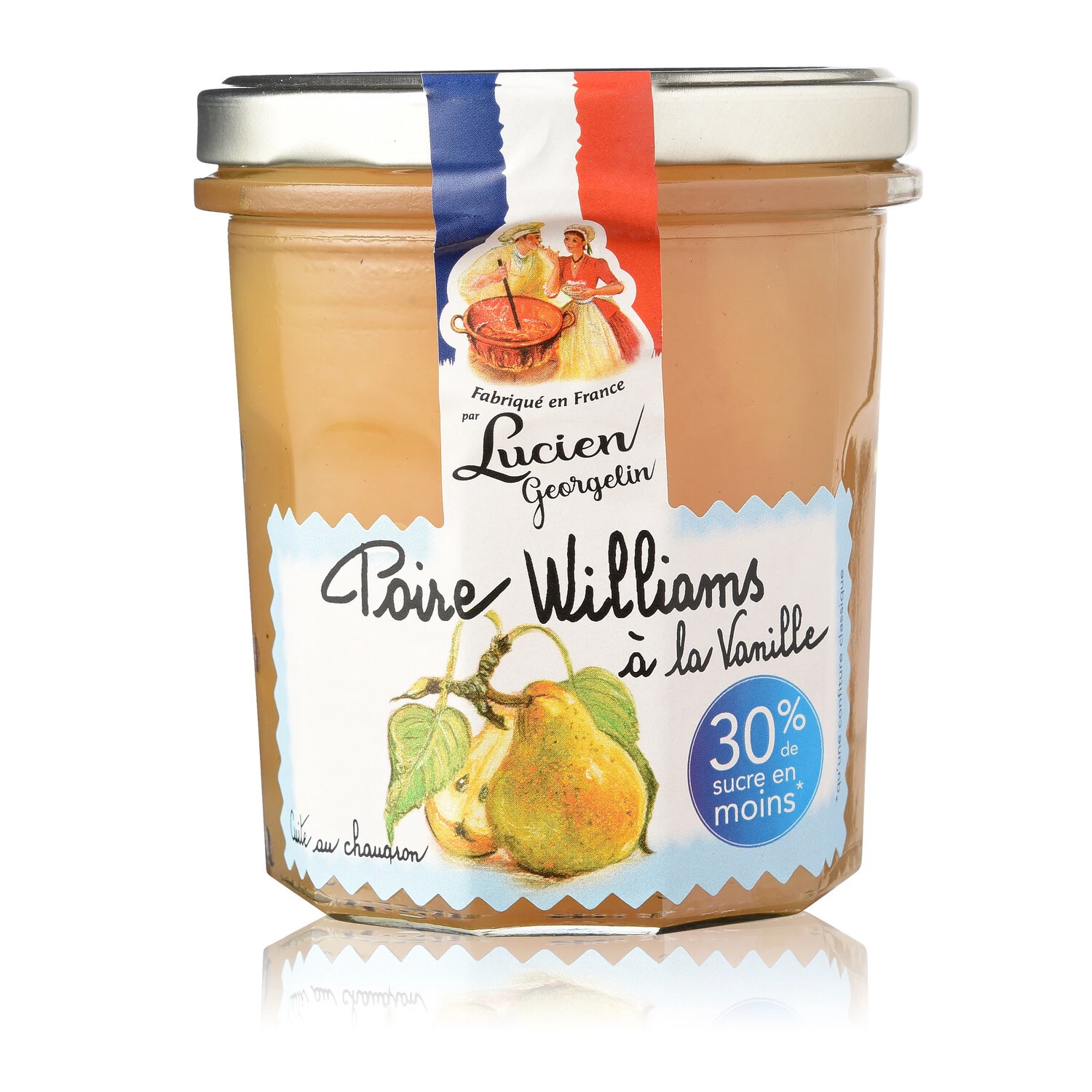 Gourmet and Light Williams Pear Jam with Vanilla 320g - LUCIEN GEORGELIN