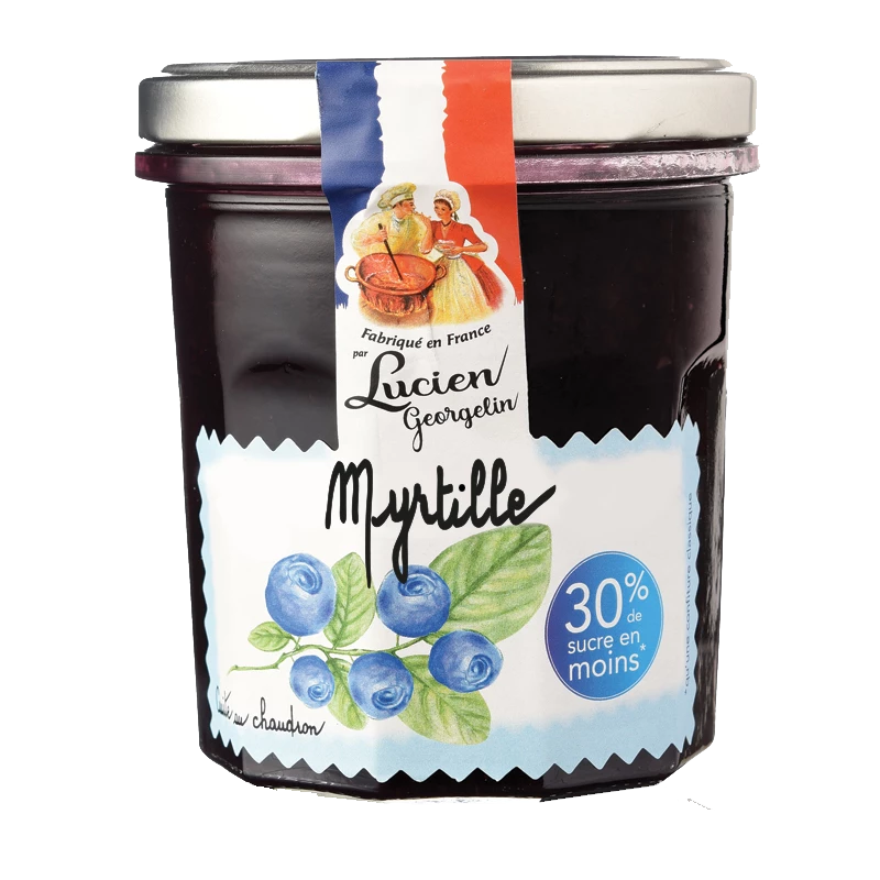 Gourmet- und leichte Blaubeermarmelade 320 g - LUCIEN GEORGELIN