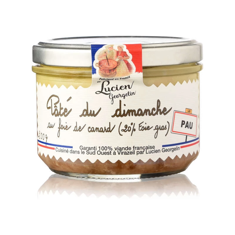 Sunday Pâté With Foie Gras (200g) - Lucien Georgelin