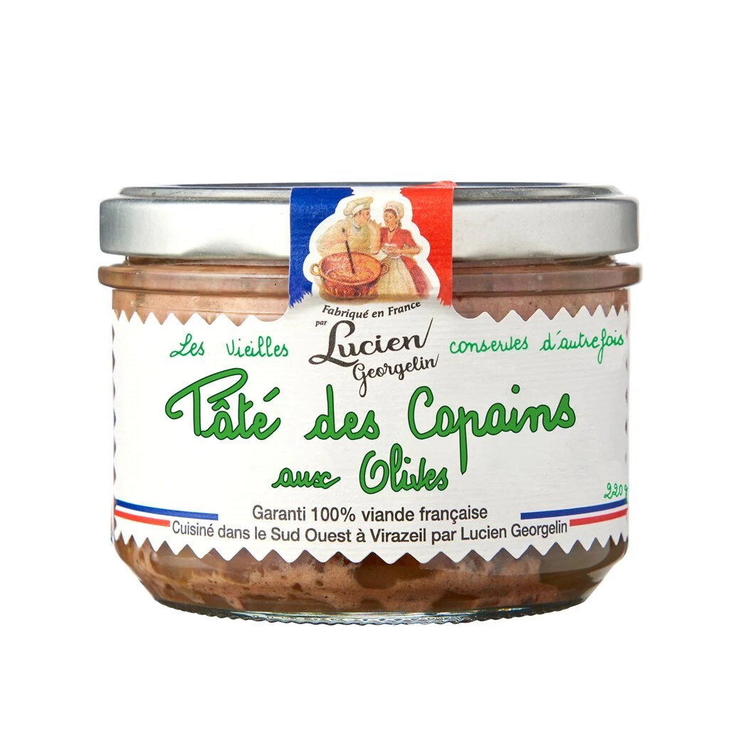 Paté Des Copains Met Olijven 220g - LUCIEN GEORGELIN