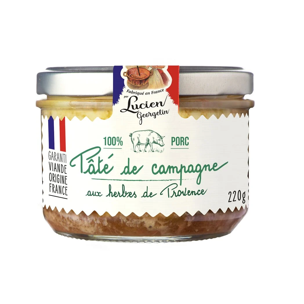 Country pâté with Provence 220g herbs - LUCIEN GEORGELIN
