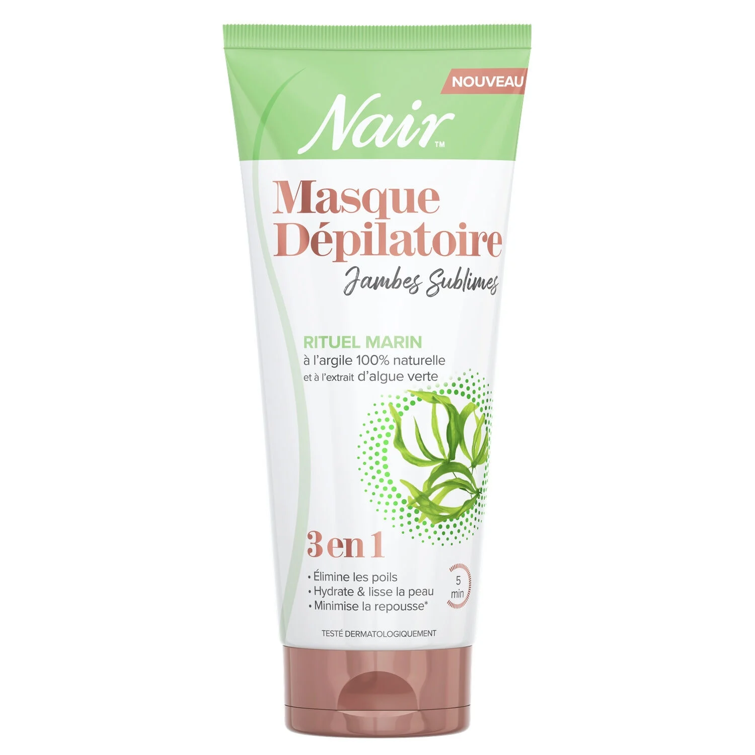 Masque dépilatoire jambes rituel marin à l'algue verte 3en1 180ml - NAIR