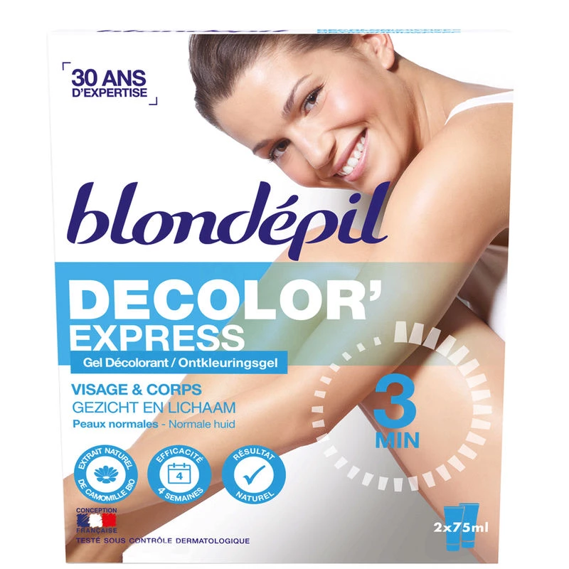 Face & body bleaching gel 2x75ml - BLONDEPIL