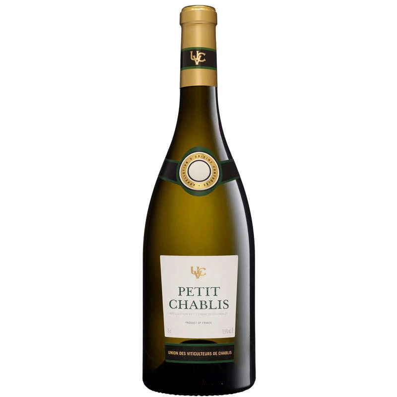 Vin Blanc Sec Petit Chablis AOP, 12°, 75cl - UVC