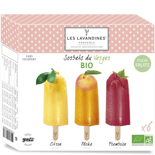 Glace sorbets du verger BIO x6 - LES LAVANDINES