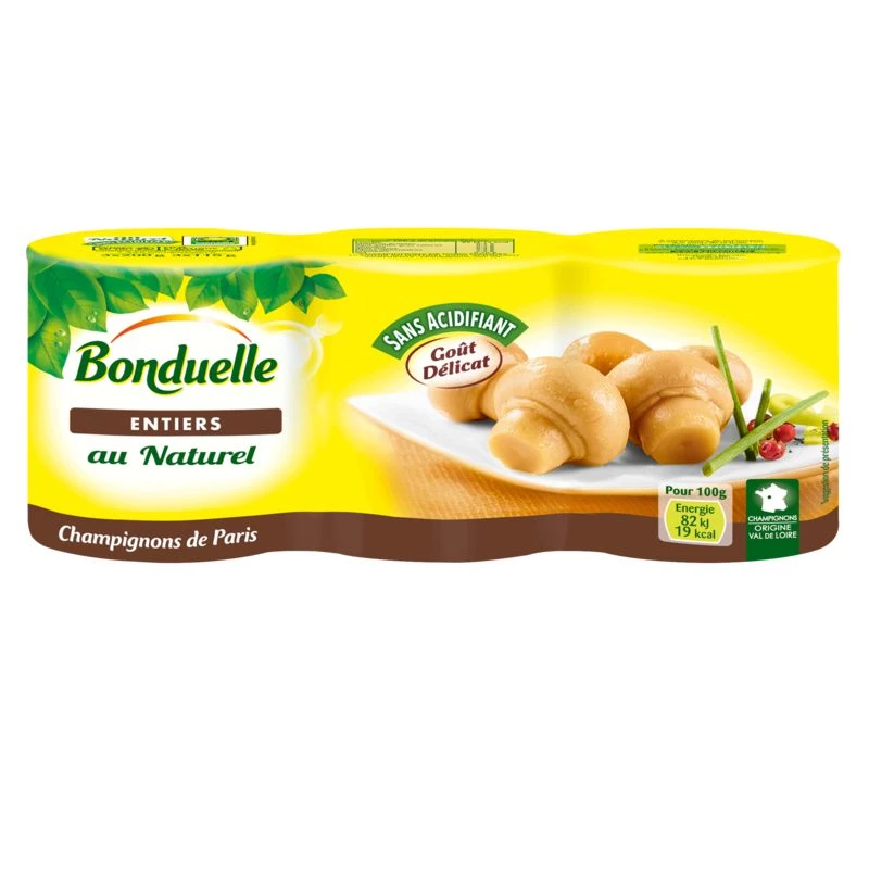 Champignon Entier 1er 3x1/4