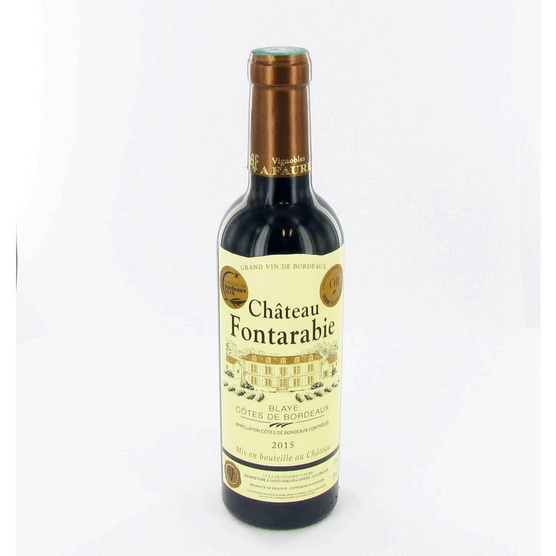 Blaye Côtes de Bordeaux Rotwein, 13°, 37,5cl - CHÂTEAU FONTARABIE