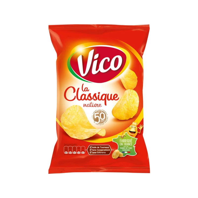 天然经典薯片，135g - VICO