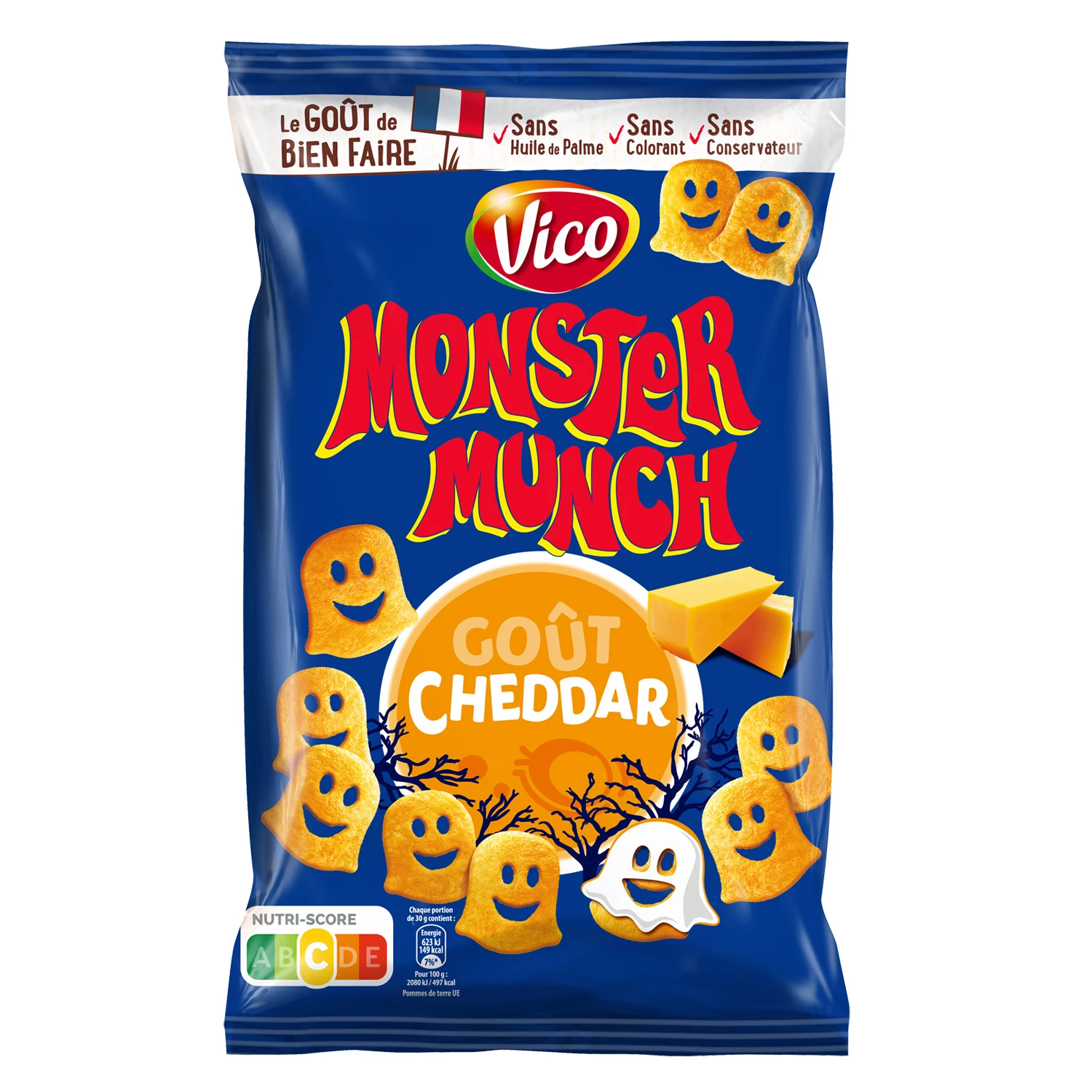 Biscuit MONSTER MUNCH CRAZY Salé Cheddar, 85g - VICO