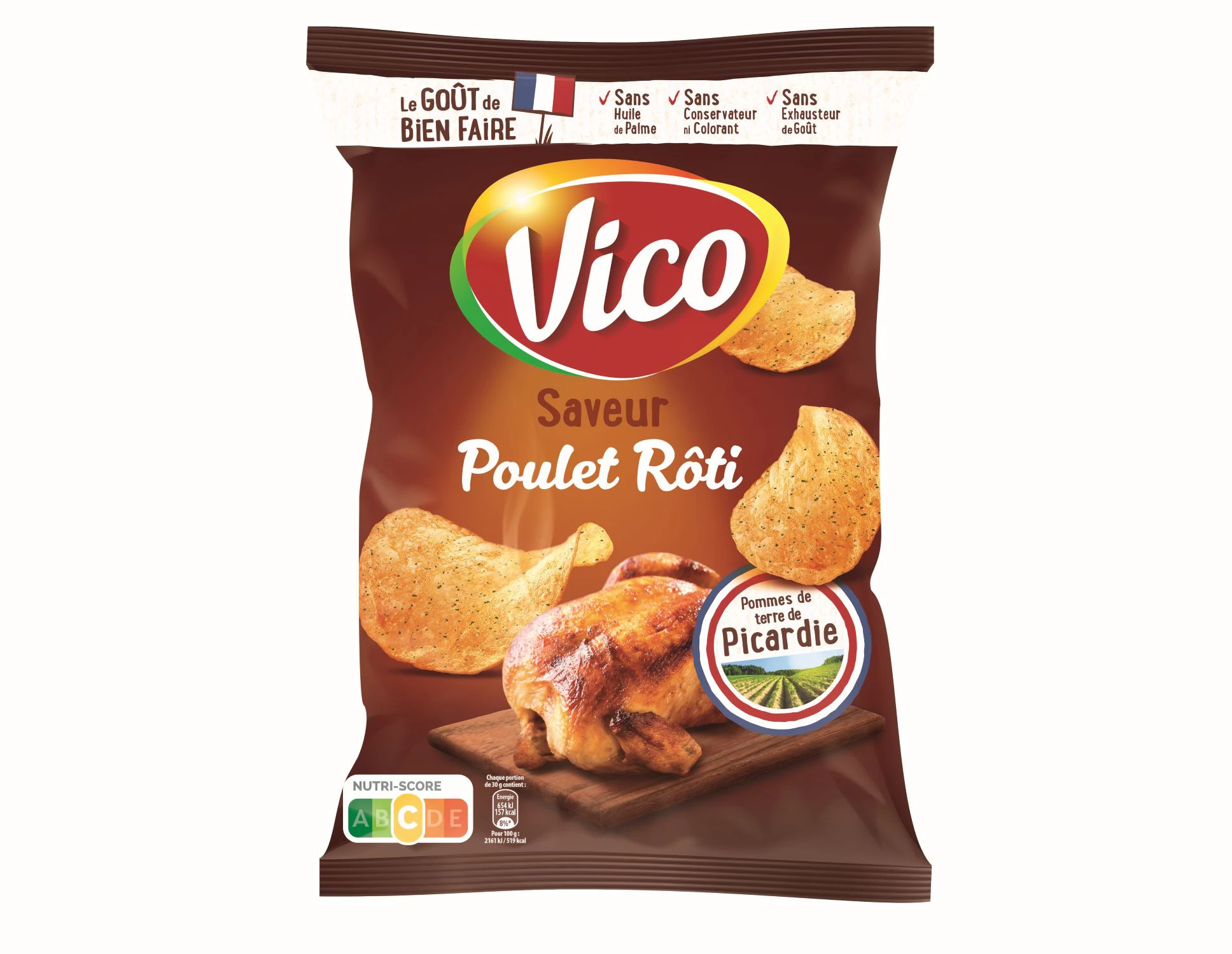 Batatas fritas de frango assado suave, 125g - VICO