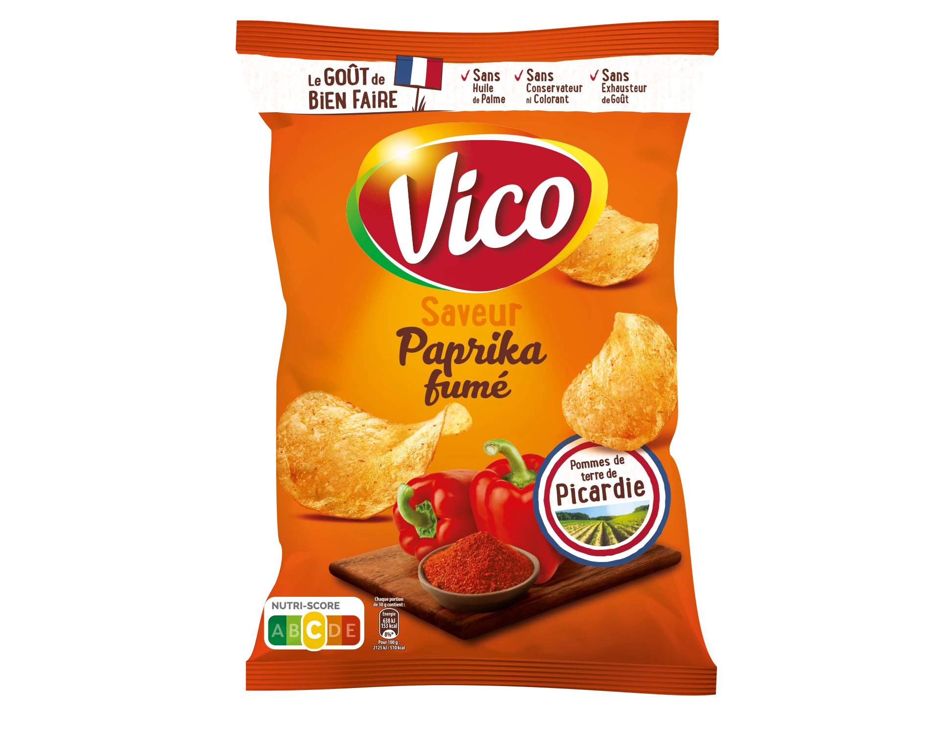 Patatine Lisse Paprika, 125g - VICO