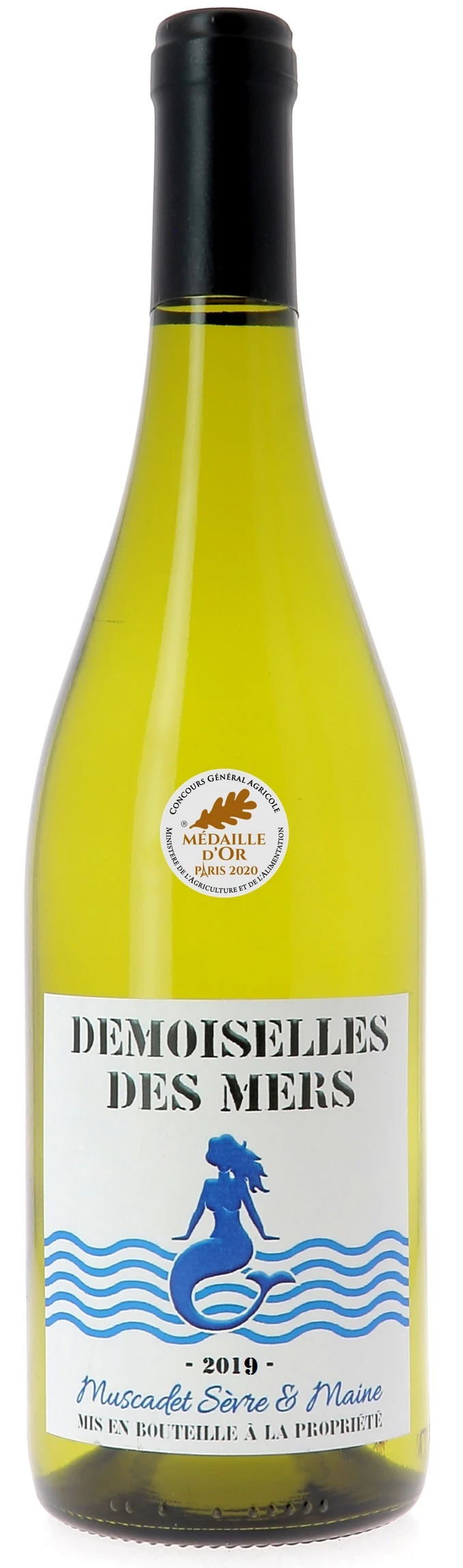 Vin Blanc Muscadet Sèvre et Maine 2019 12% 75cl - DEMOISELLES DES MERS