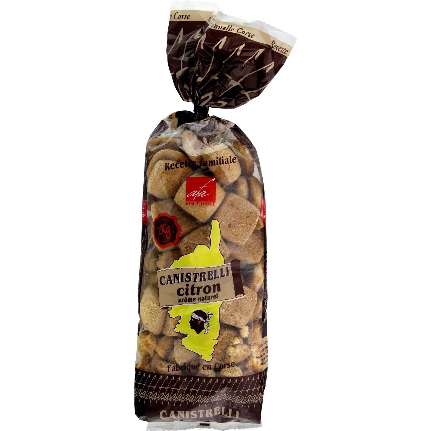 Biscuits Canistrelli citron 1kg - BISCUITERIE AFA