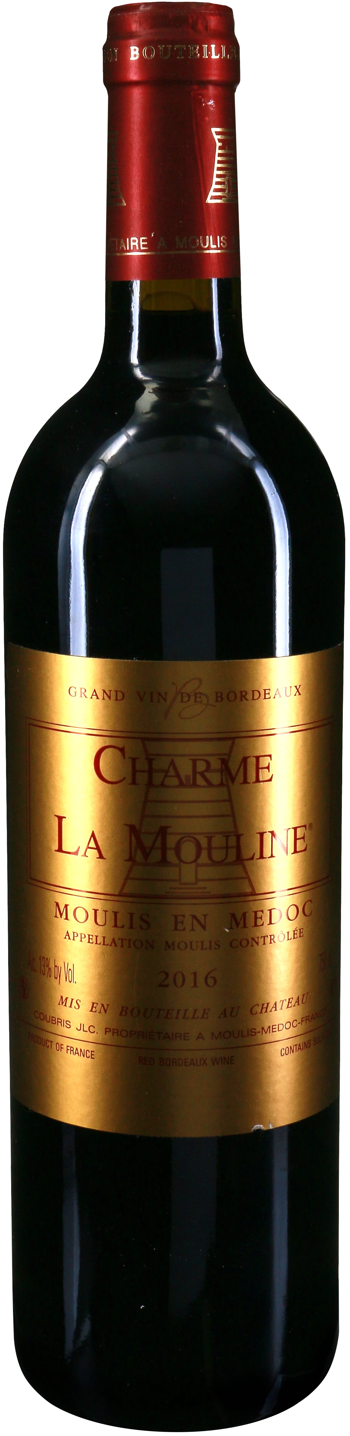 Grand Vin de Bordeaux Moulis en Medoc 2016 13% 75cl CHARME LA MOULINE