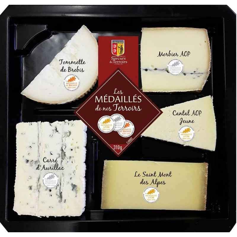 Bandeja de 5 queijos 310 - AS MEDALHAS DOS NOSSOS TERROIRS