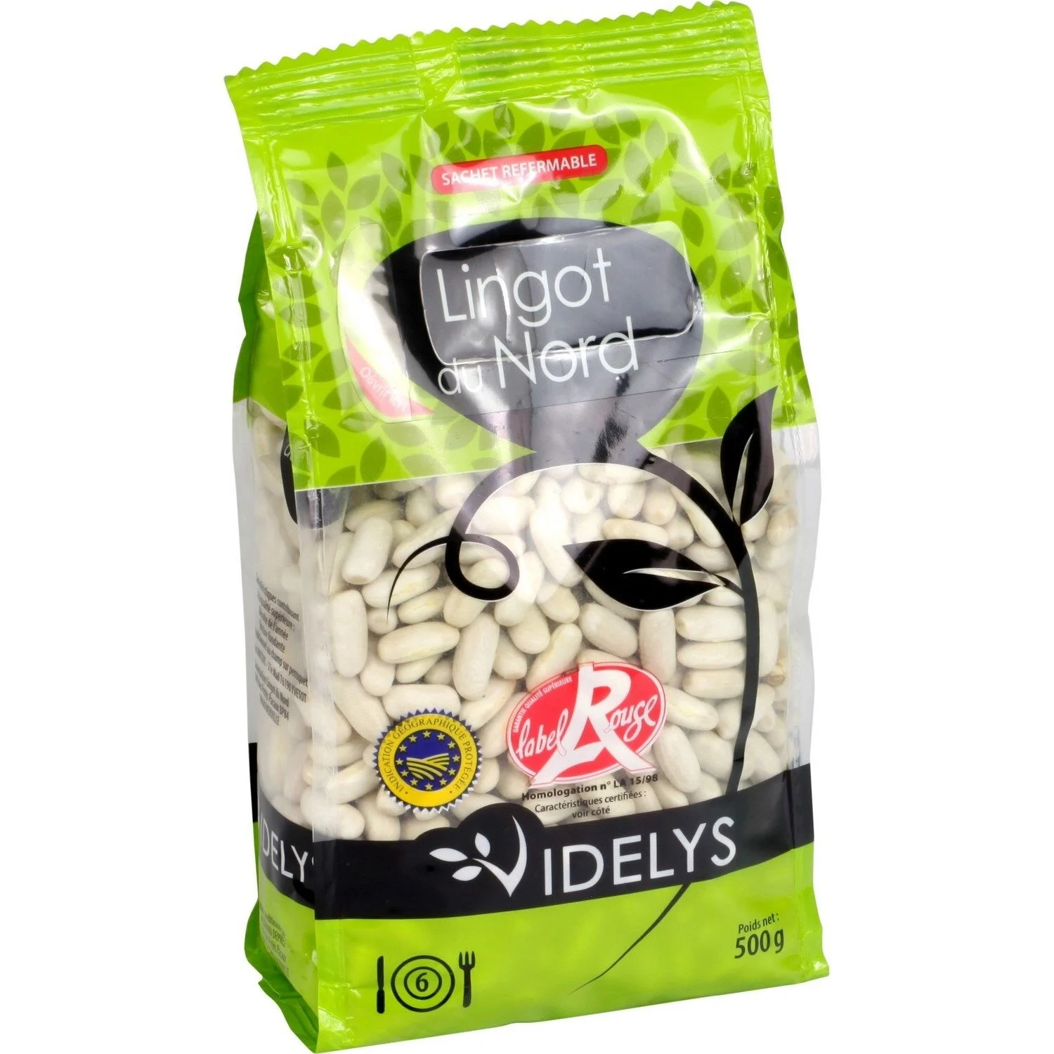 Haricots Lingots Du Nord Label Rouge 500g - Videlys
