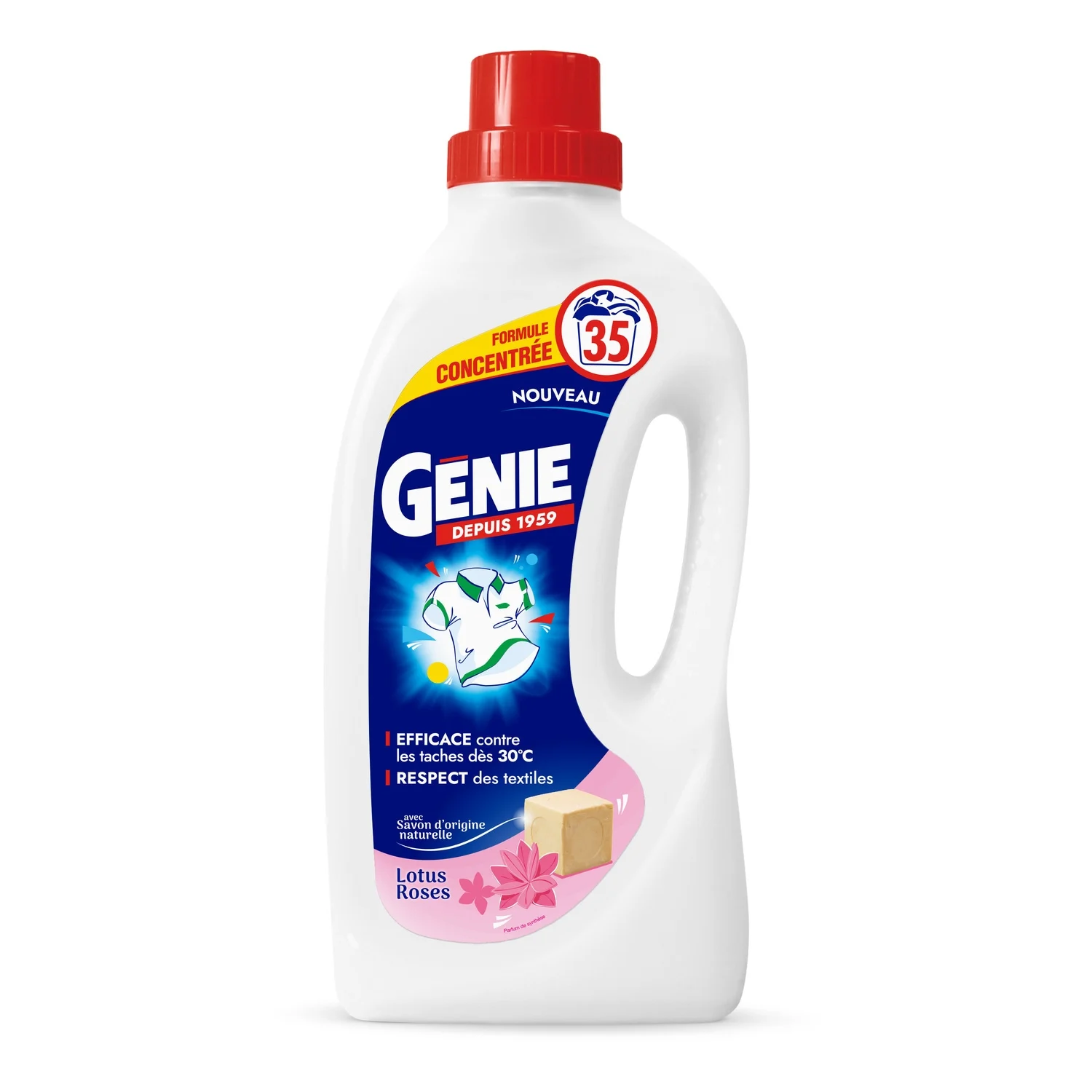 1 4l Lessive Lotus Roses Genie