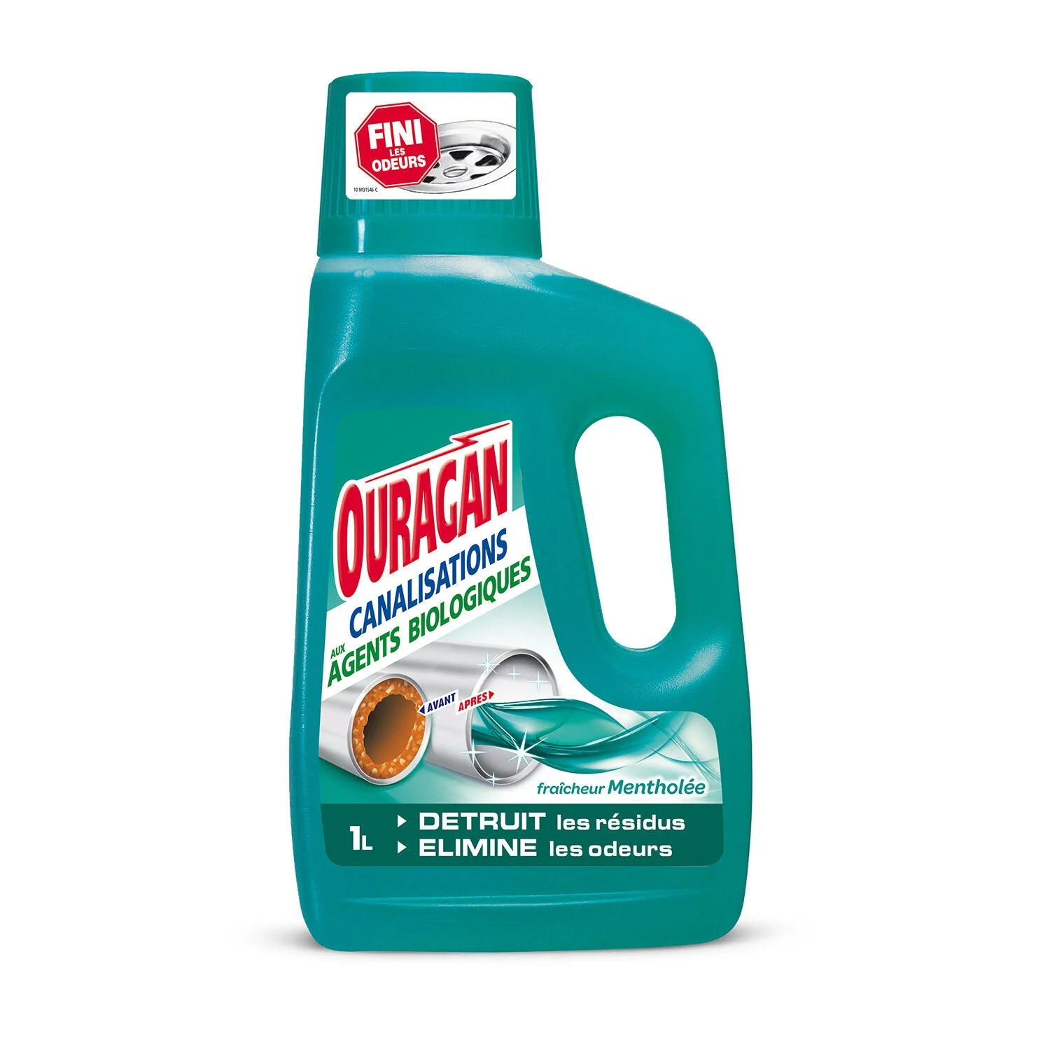 Cleaning pipes for organic agents 1l - Ouragan