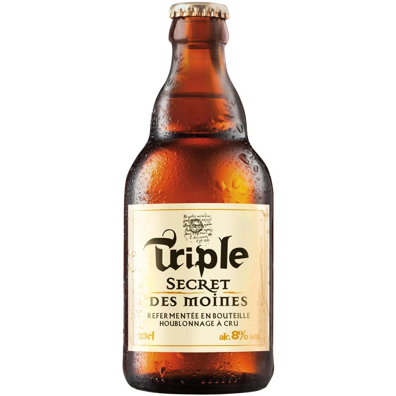 Triple Dark Beer, 8°, 33cl - SECRET DES MOINES