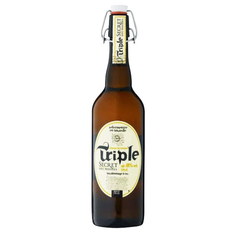 Bière Blonde Triple, 8°, 75cl - SECRET DES MOINES