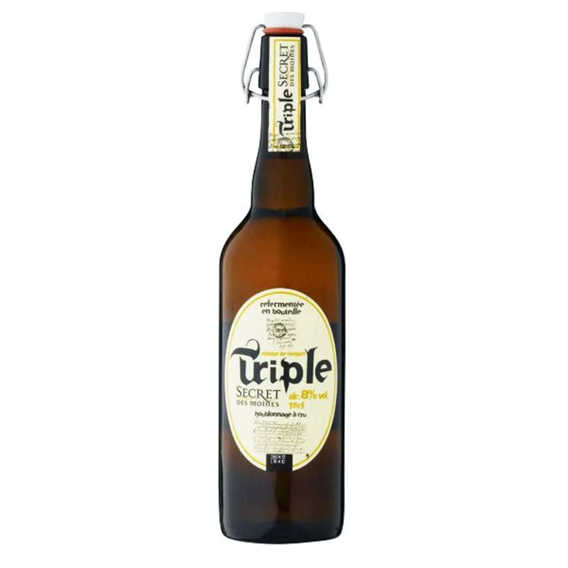 Triple Blonde Beer, 8°, 75cl - SECRET DES MOINES