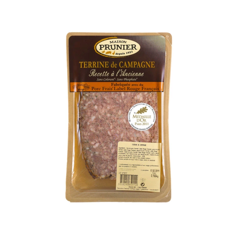 Pâté Terrine de Campagne, 160g - MAISON PRUNIER
