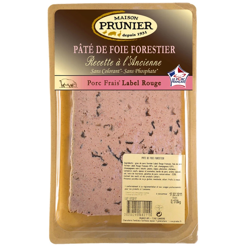 Pâté de Foie Forestier, 170g - MAISON PRUNIER